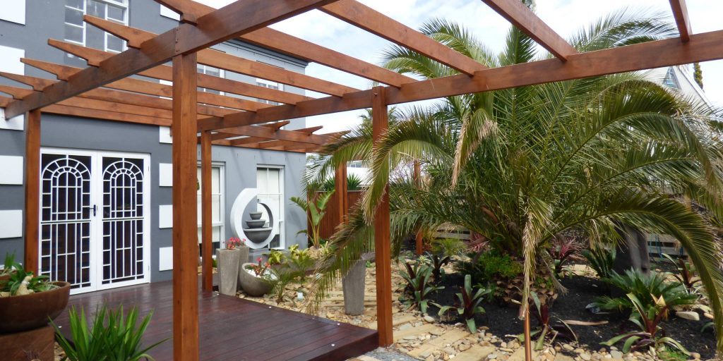 Completed custom pergola